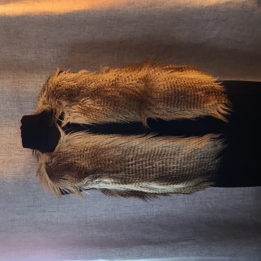 Steve madden brown faux fur vest sz M